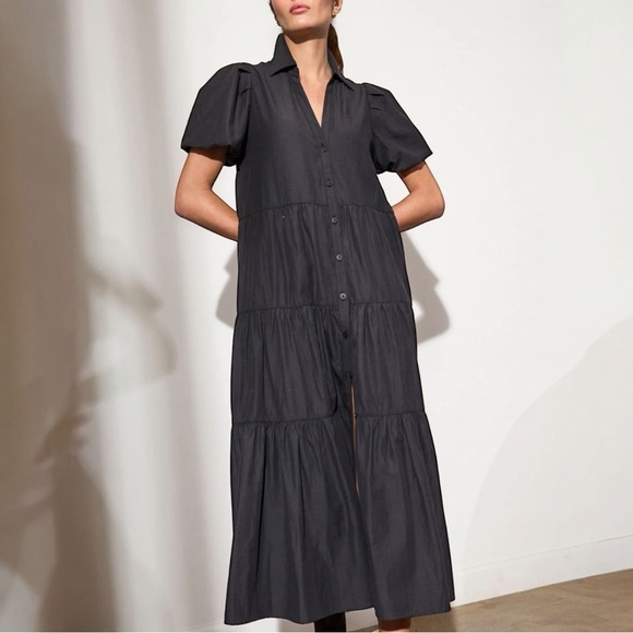 Brochu Walker Dresses & Skirts - Brochu Walker Havana Tiered Chocolate Brown Dress Small